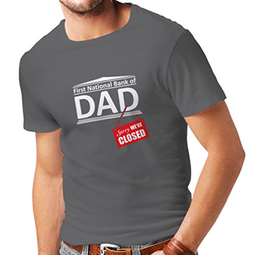 Camisetas Hombre El Regalo Divertido para el papá FNB está Cerrado Día de Padres (X-Large Grafito Multicolor)