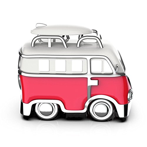Camper Van Charm de S925 plata de ley para brazalete Mujer Pandora en una caja de regalo - Rojo y blanco