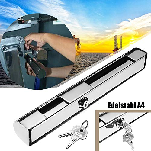 Candado de llave de motor fueraborda de acero inoxidable con revestimiento de acero inoxidable para barco con llave