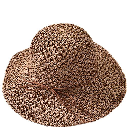 Capeline Verano Transpirable Sombrero Sol Paja Playa Cubo Estanque Pesca Camping UPF 50+ Protección UV Gorra Visera Large Borde Ajustable Sun Cap Viaje Vacaciones Plegable para Mujeres Damas