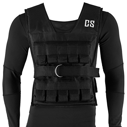 Capital Sports Monstervest - Chaleco lastrado Relleno de Metal, Correa Ajuste Nylon, Exterior Reforzado, Acolchado Suave Comodidad Entrenamiento, Transpirable, 30 kg