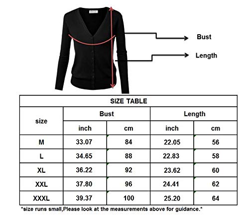 Cardigan básico con cierre de botones, para mujer Rojo rosso L/etiqueta XL