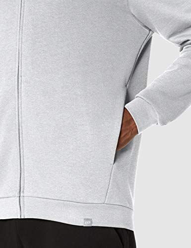 CARE OF by PUMA Sudadera con capucha de manga larga con capucha y cremallera para hombre, Gris (Grey), S, Label: S