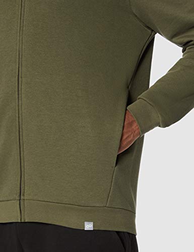 CARE OF by PUMA Sudadera con capucha de manga larga con capucha y cremallera para hombre, Verde (Green), S, Label: S
