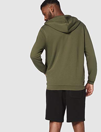CARE OF by PUMA Sudadera con capucha de manga larga con capucha y cremallera para hombre, Verde (Green), S, Label: S