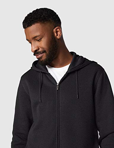 CARE OF by PUMA Sudadera con capucha, forro y cremallera de manga larga para hombre, dark grey, S, Label: S