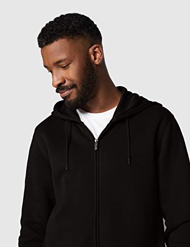 CARE OF by PUMA Sudadera con capucha, forro y cremallera de manga larga para hombre, Negro (Black), S, Label: S