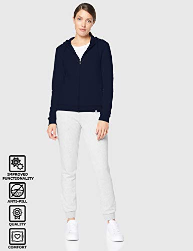 CARE OF by PUMA Sudadera con capucha, tejido de rizo y cremallera para mujer, Blue (Navy), 38, Label: S