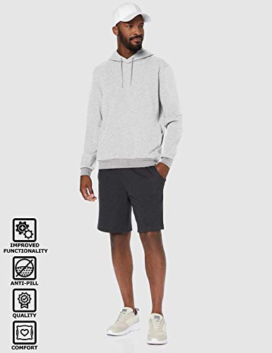 CARE OF by PUMA Sudadera de manga larga con capucha y forro para hombre, Gris (light grey), S, Label: S