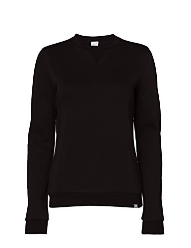 CARE OF by PUMA Sudadera de manga larga con forro y cuello redondo para mujer, Negro (Black), 38, Label: S