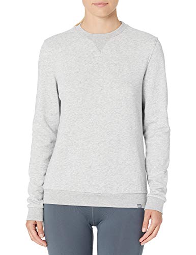CARE OF by PUMA Sudadera de manga larga y tejido de rizo con cuello redondo para mujer, Gris (Grey), 40, Label: M