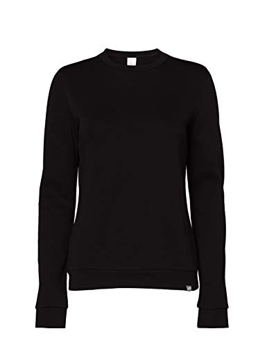 CARE OF by PUMA Sudadera de manga larga y tejido de rizo con cuello redondo para mujer, Negro (Black), 38, Label: S