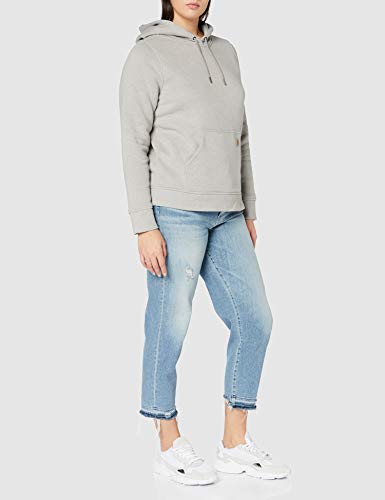 Carhartt Clarksburg Pullover Sweatshirt Sudadera con capucha, Asphalt Heather, Large para Mujer