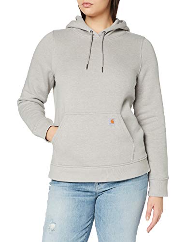 Carhartt Clarksburg Pullover Sweatshirt Sudadera con capucha, Asphalt Heather, Large para Mujer