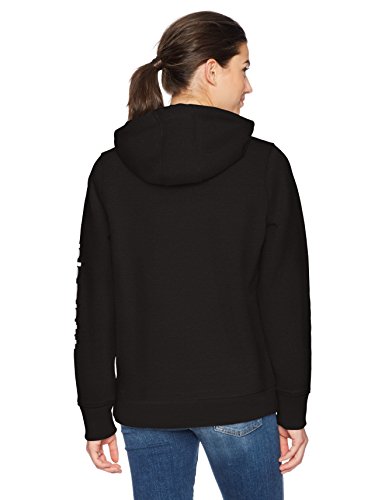 Carhartt Clarksburg Sleeve Logo Hooded Sweatshirt Sudadera con Capucha, negro, M para Mujer