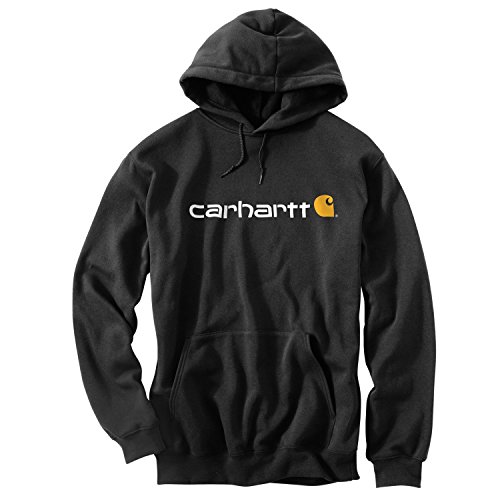 Carhartt Signature Logo Midweight Sweatshirt Sudadera, Black, S para Hombre