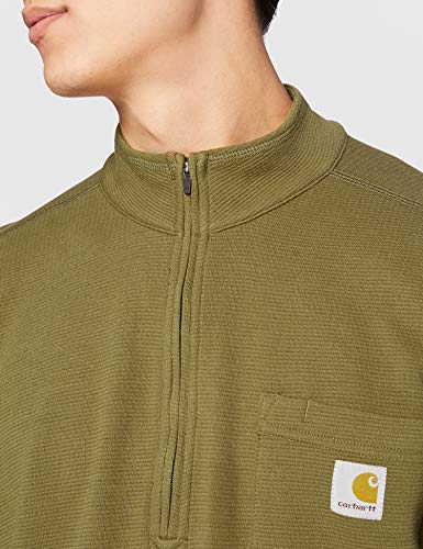 Carhartt Tilden Half Zip Sudadera, Military Olive, S Regular para Hombre
