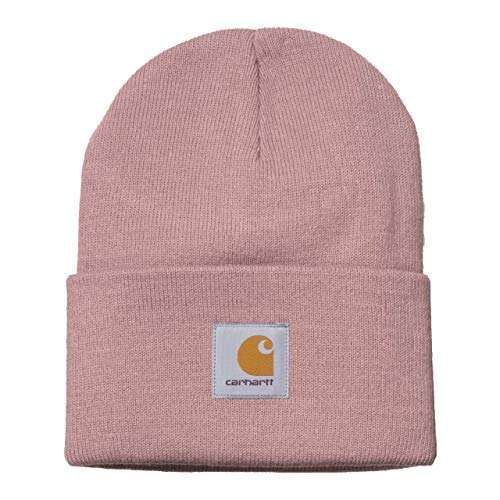 Carhartt WIP Acrylic Watch Hat Gorro de Invierno Unisex con Pegatina 7kmh Rosa 10199