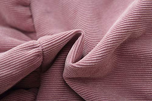Carolilly Abrigo de invierno para niña recién nacida con capucha de manga larga a la moda, chaqueta de invierno cálida de color liso para bebé Rosa 6- 9 meses