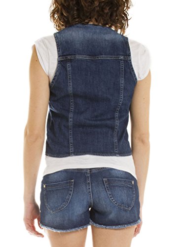 Carrera Jeans - Chaleco Jeans 490 para Mujer, Estilo Western, Tejido Extensible, Ajustado, sin Mangas