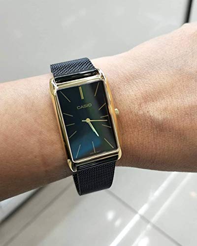 Casio Reloj Analógico para Mujer de Cuarzo con Correa en Acero Inoxidable LTP-E156MGB-1AEF