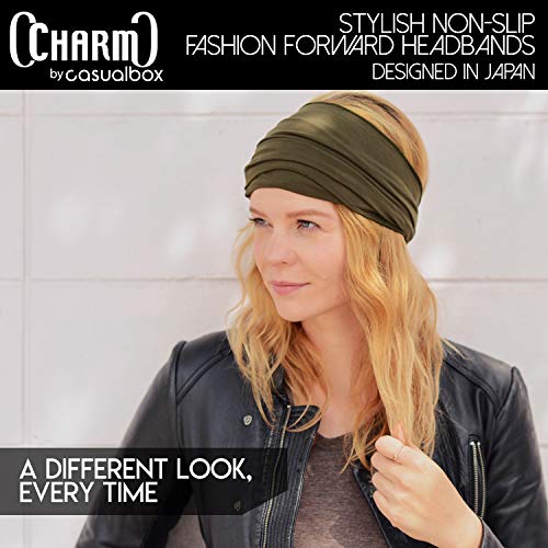 Casualbox Hombre Elástico Bandana Cinta Para El Pelo Venda Japonés Largo Cabello Rastas Cabeza Envolver Negro