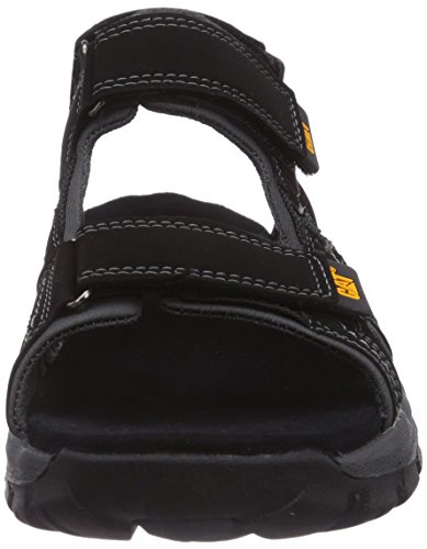 Cat Footwear Giles, Sandalias de Punta Descubierta Hombre, Negro (Mens Black Mens Black), 44 EU