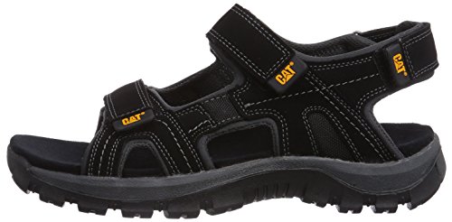 Cat Footwear Giles, Sandalias de Punta Descubierta Hombre, Negro (Mens Black Mens Black), 44 EU