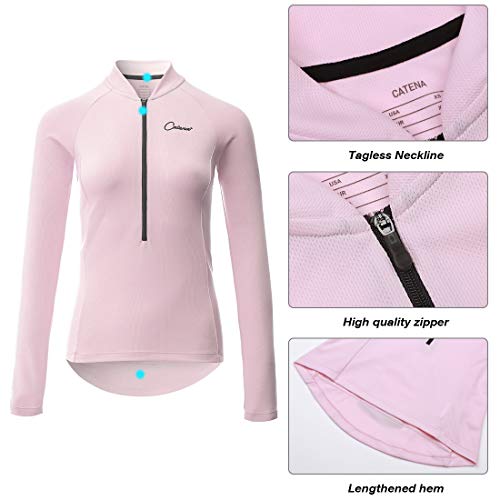 CATENA Maillot de Ciclismo Mujer Camiseta Manga Larga Jersey Ropa para Bicicleta Verano MTB Camisa