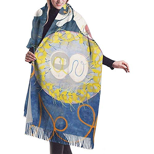 Cathycathy Por Hilma Af Klint ALTA DEFINICIÓN Chal de bufanda de cachemir largo de invierno para hombres y mujeres