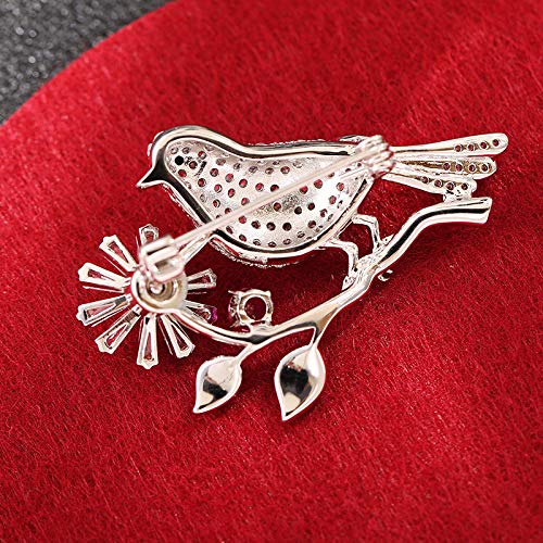 CBCJU El Informe Nacional de Viento de Las Mujeres de Moda Hola pájaro simboliza la Buena Suerte Boda Creativa Broche Decorativo Plata