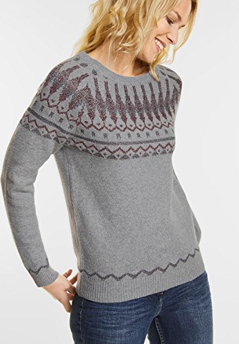 Cecil 300425 Suéter, Gris (Middle Grey Melange 30733), XXL para Mujer