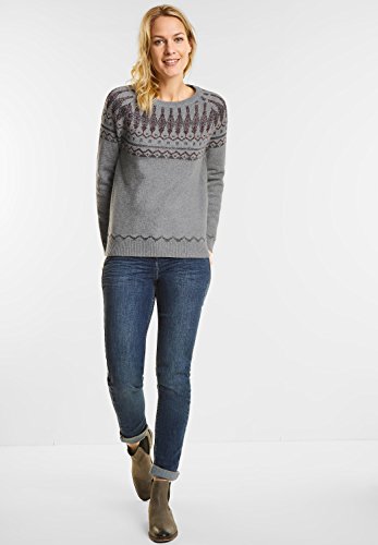 Cecil 300425 Suéter, Gris (Middle Grey Melange 30733), XXL para Mujer