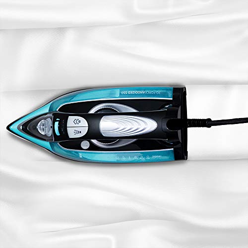 Cecotec Plancha Ropa Vapor 3D ForceAnodized 550. 3100 W. Golpe de Vapor 200 gr/min. Suela Anodizada. Vapor Continuo 55 gr/min. Depósito de 400 ml. Antical. Auto Apagado. Modo Eco. Auto Limpieza.