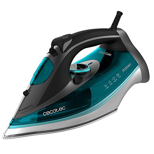 Cecotec Plancha Ropa Vapor Fast&Furious 5040 Absolute. 3000 W, Vapor 65 g/min, Golpe de vapor 230 g/min, Suela Turbo Slide, Modo ECO, Sistema de seguridad autoapagado, Antigoteo