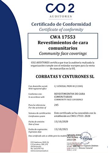 Cencibel Smart Casual Mascarilla Bandera de España Marino (Adulto)