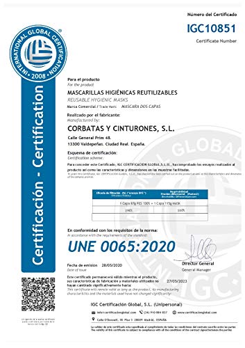 Cencibel Smart Casual Mascarilla Bandera de España Marino (Adulto)