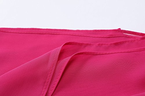 Chal de gasa para mujer para novia/boda/fiesta noche S-01  rosa rosa (b)