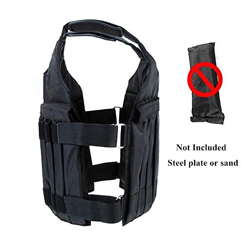 Chaleco Ajustable Chaleco con Peso Extraíble 50 Kg Chaleco Ajustable Ponderado para Entrenamiento Entrenamiento Físico (Vacío)