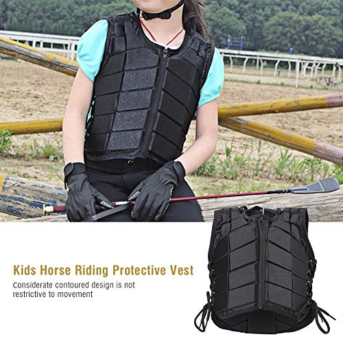 Chaleco Ecuestre - Equitación Protectora, Chaleco de Guarda de Espalda del Cuerpo, Chaleco de Seguridad de Entrenamiento, Chaleco con Cremallera con Cremallera a Caballo Vestfor Boys Niños Niños