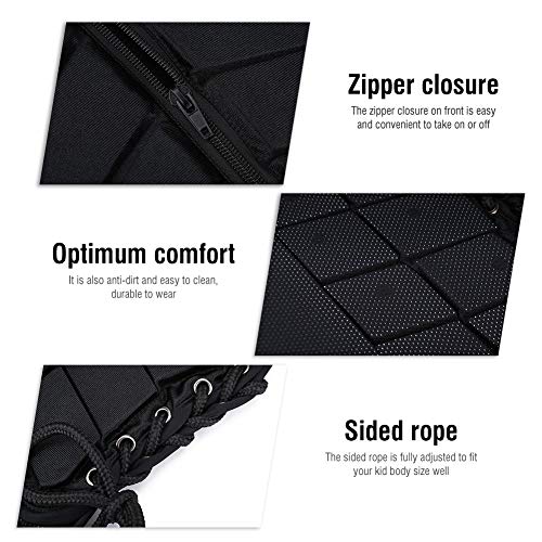 Chaleco Ecuestre - Equitación Protectora, Chaleco de Guarda de Espalda del Cuerpo, Chaleco de Seguridad de Entrenamiento, Chaleco con Cremallera con Cremallera a Caballo Vestfor Boys Niños Niños