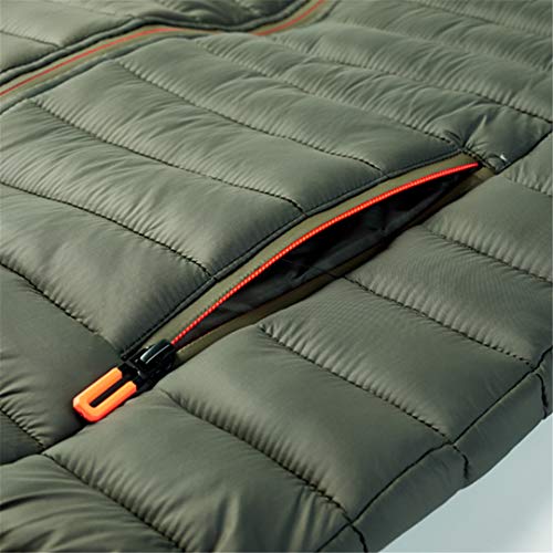 Chaleco para Hombre Chaquetas sin Mangas Chaleco cálido Homme Invierno Chaleco de algodón Acolchado Informal Black XXL