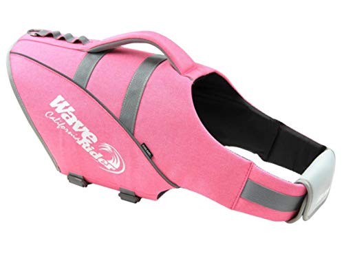 Chaleco Salvavidas para Perros Chaleco Salvavidas Reflectante para Mascotas con Flotabilidad Superior Y Mango Rescate Dispositivo Rescate Natación para Perros Ajustable,Rosado,M