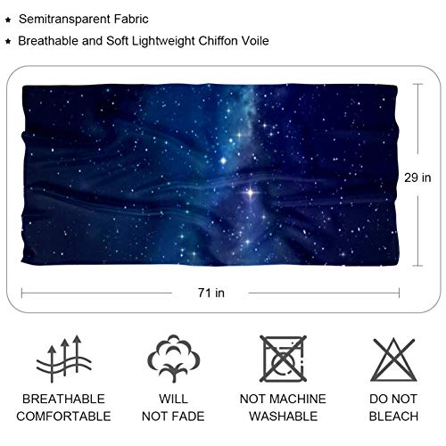 Chales de alta definición StarTranslúcidos ligeros y transpirables de gasa de seda pura, tamaño grande para mujer