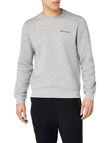 Champion Hombre - Sudadera Classic Small Logo - Gris, M