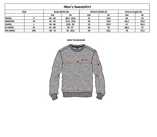 Champion Hombre - Sudadera Classic Small Logo - Gris, XXL