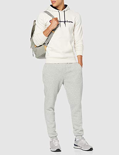 Champion Hombre - Sudadera con Capucha Classic Logo - Ecru, L