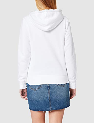 Champion Legacy Classic Logo Sudadera con Capucha, Blanco, L para Mujer