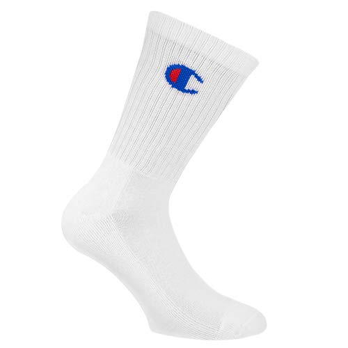 Champion LEGACY CREW SOCKS X6 Calcetines de Deporte, Blanco, 39-42 (Pack de 6) Unisex-Adulto