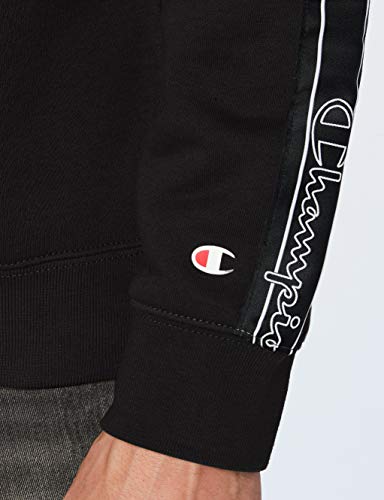 Champion Men's Seasonal Tape Sweatshirt Sudadera, Black (Kk001), S para Hombre